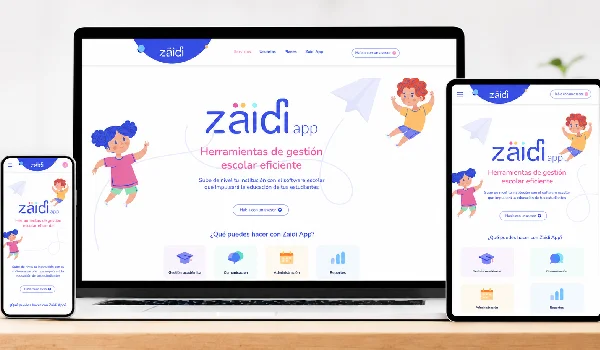 página web de app educativa